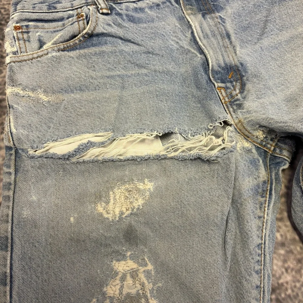 Levi's 517 Bootcut Jeans Mens 36x31 Blue Distressed Western Grunge Vintage Y2K